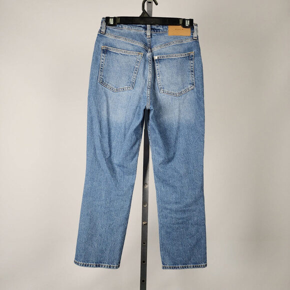 & Denim Vintage Mom Jeans Ultra High Rise Cropped Ankle Denim Jeans Size 2 - Picture 5 of 8